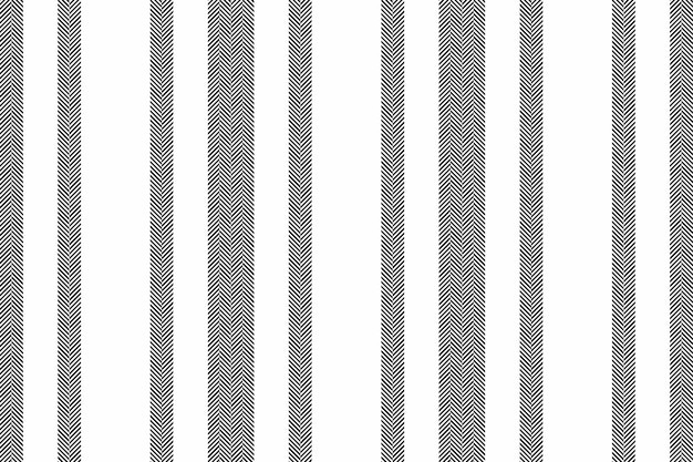 Vector texture fabric background of vector lines seamless with a textile pattern stripe vertical in white and black colors