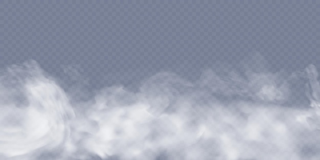Texture of steam smoke fog clouds vector isolated smoke aerosol effect