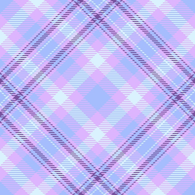 Texture textile check of plaid fabric seamless with a tartan vector pattern background in light and blue colors