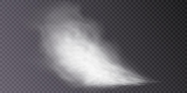 투명 한 배경에 흰 연기의 질감입니다. 증기, 연기, 안개, 구름 특수 효과.