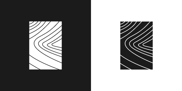 Vector texture zebra logo from lines minimalism