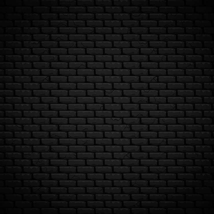 Textured background realistic dark bricklaying wall vector illustration