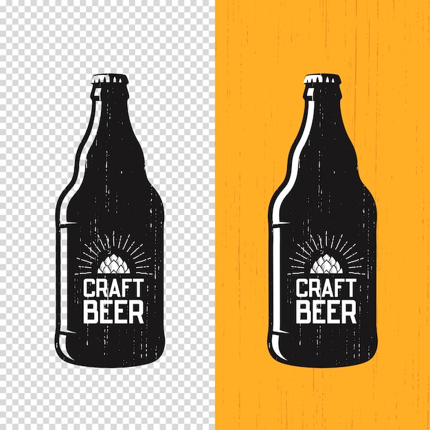 Textured craft beer bottle label