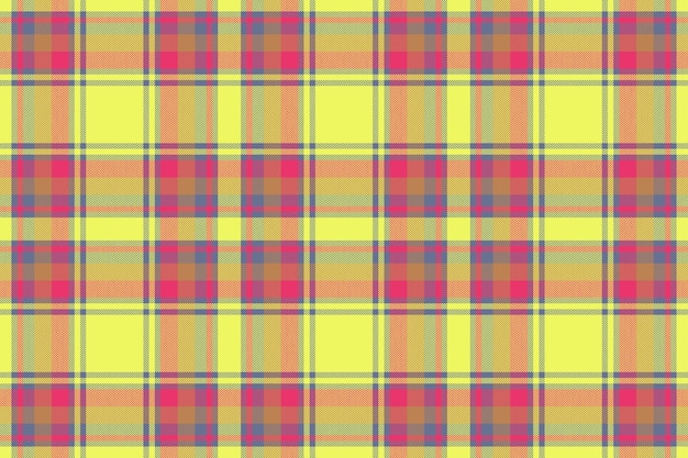 Vector textuur check plaid naadloze textiel patroon vector stof tartan achtergrond