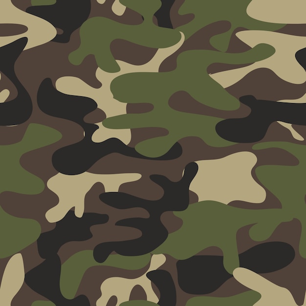 Vector textuur militaire camouflage herhaalt naadloze leger groene jacht.