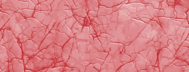 Vector textuur van de rode huid het effect van verfrommeld papier de structuur van granietsteen met scheuren vector voor textuur textiel achtergronden banners en creatief ontwerp