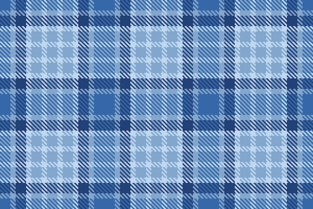 Textuurstof tartan van textielplaatpatroon met een naadloze checkvectorachtergrond in blauwe en lichte kleuren