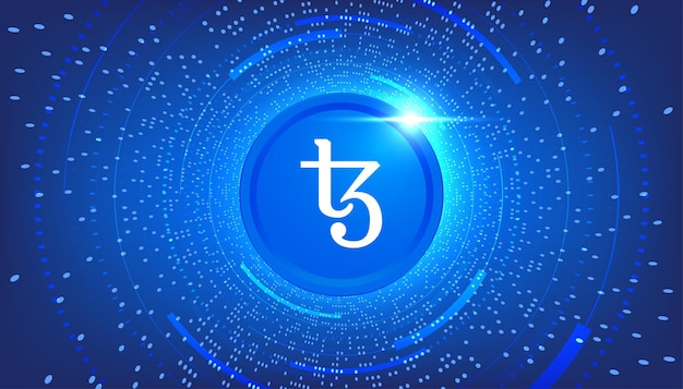 Tezos xtz munt banner xtz munt cryptocurrency concept banner achtergrond