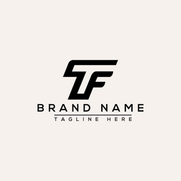 Tf logo design template vector graphic branding element