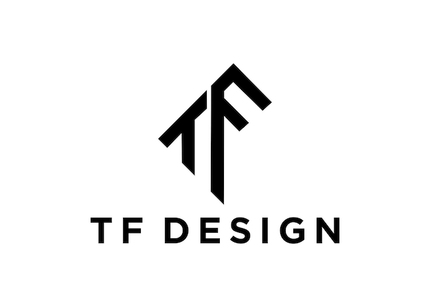 tf logo design vector illustration