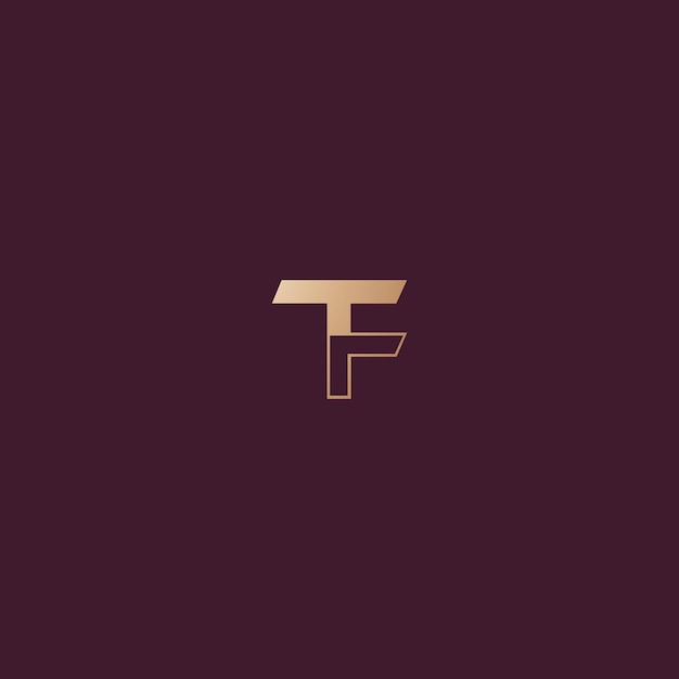 TF logo design vector image