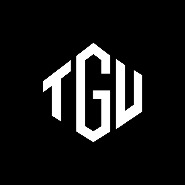 Вектор Тгу дизайн логотипа с буквой с формой многоугольника тгу дизайнер логотипа в форме куба тгу шестиугольник векторный логотип шаблон белый и черный цвета тгу монограмма бизнес и логотип недвижимости