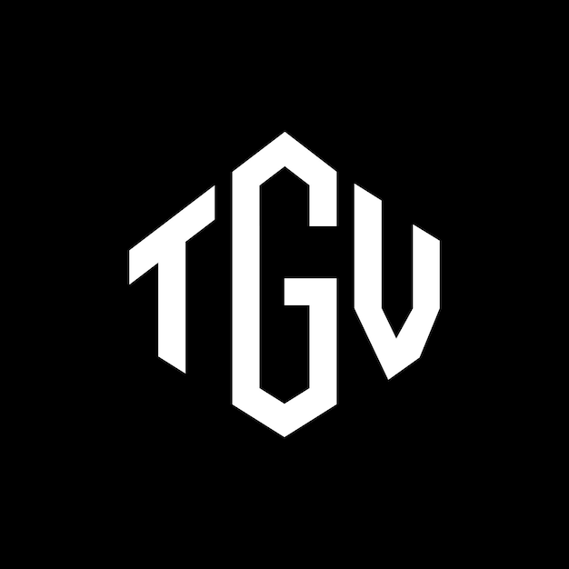 TGV letter logo ontwerp met veelhoek vorm TGV veelhoek en kubus vorm logo ontwerp TGV zeshoek vector logo sjabloon witte en zwarte kleuren TGV monogram bedrijf en vastgoed logo