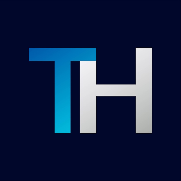 Th letter logo template illustration design