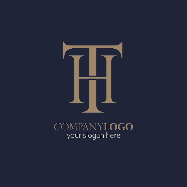 Premium Vector Th Monogram Elegant Logo