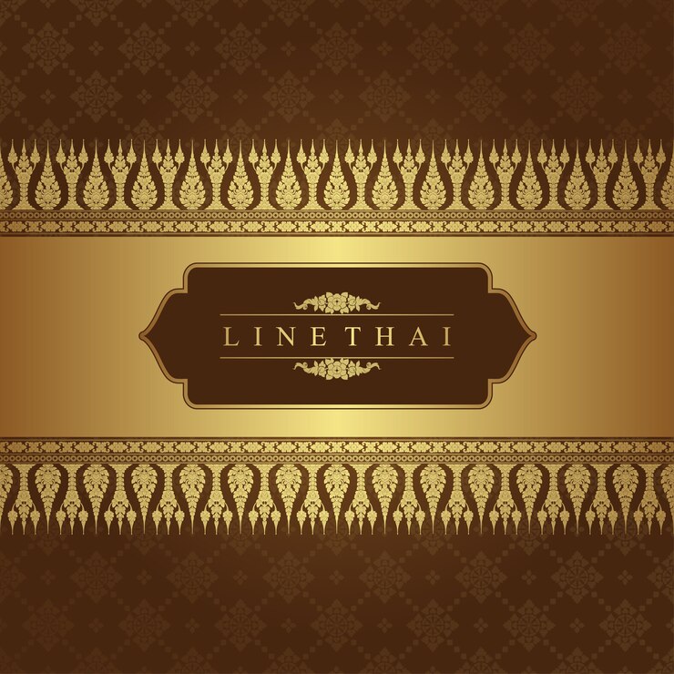 Vector thai art luxury temple and background pattern