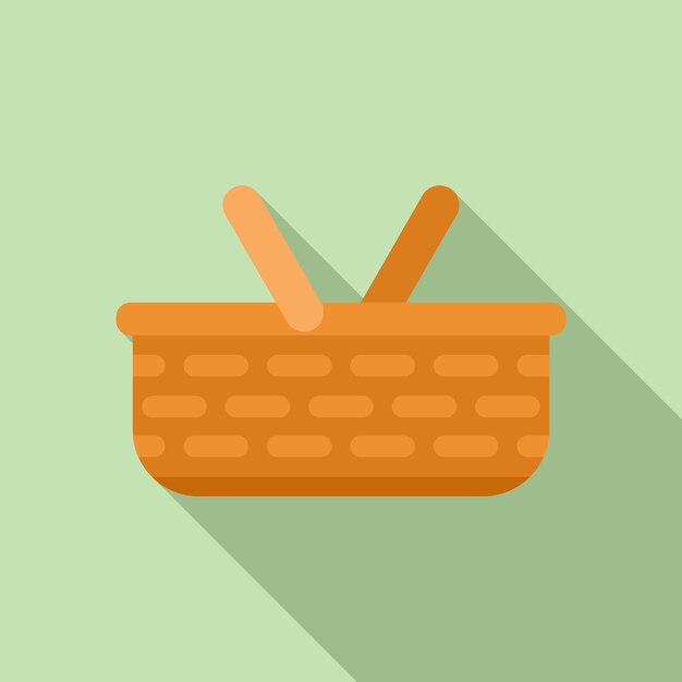 Вектор Тайская корзина иконка плоский вектор покупка продуктов питания местный канал