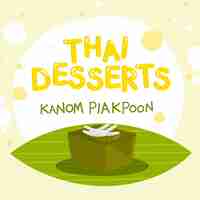 Vector thai dessert kanom thai