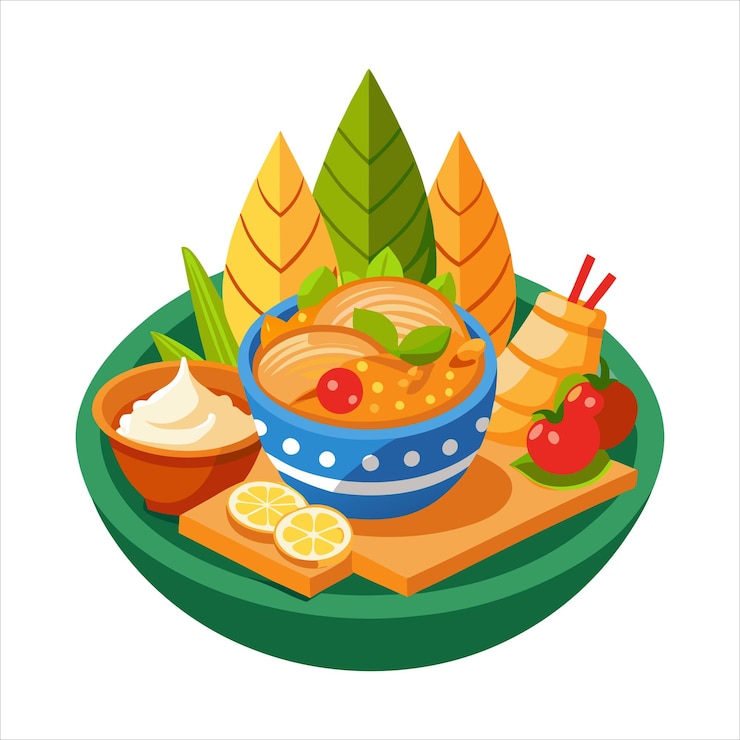 Vector thai food vector illustration art