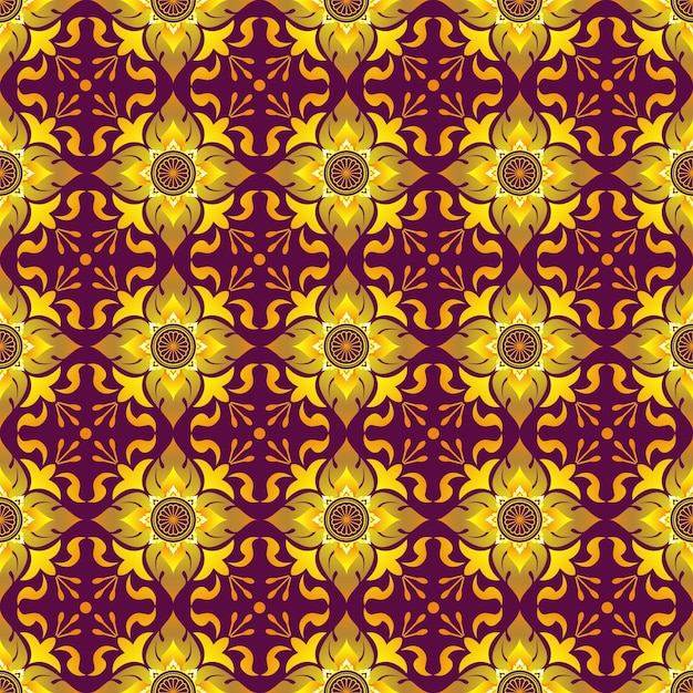 thai pattern with flowers elements