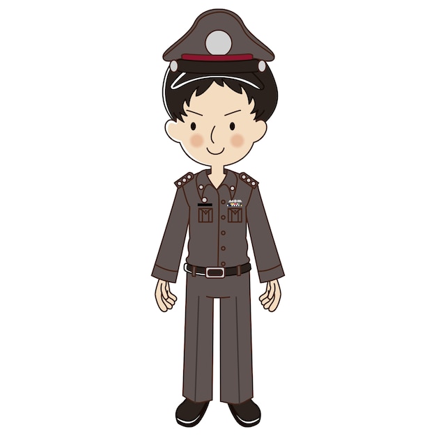 Thai police in uniform