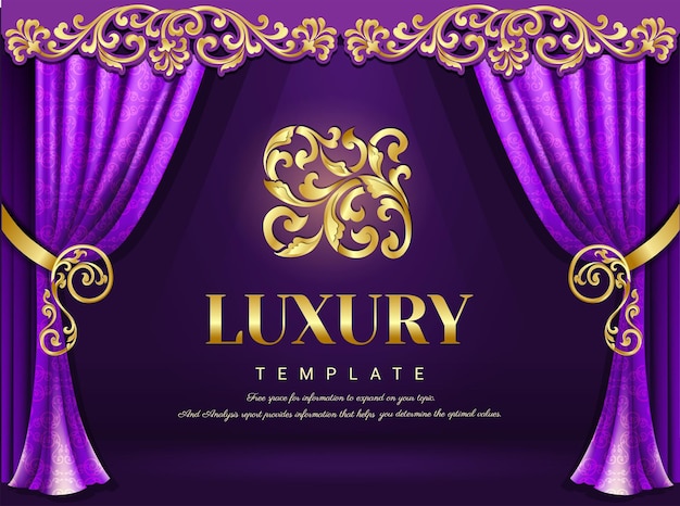 Premium Vector | Thai traditional concept purple curtains background