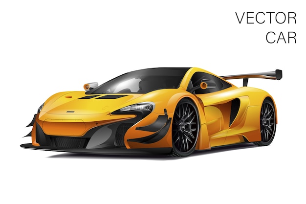 Vettore thailandia - aprile 2019: mclaren mp4-12c in mostra al thailand international motor show 2018 arina muangthong thani. auto isolata su bianco