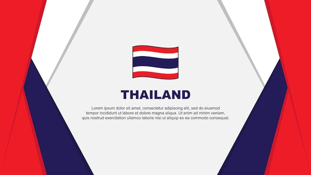 Thailand Flag Abstract Background Design Template Thailand Independence Day Banner Cartoon Vector Illustration Thailand Background