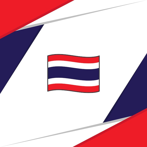 タイの国旗の抽象的な背景のデザイン テンプレート タイ独立記念日のバナー ソーシャル メディアの投稿 タイの背景