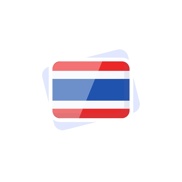 Vector thailand flag icon and illustration