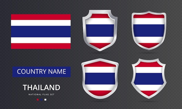 Thailand flag map location element design