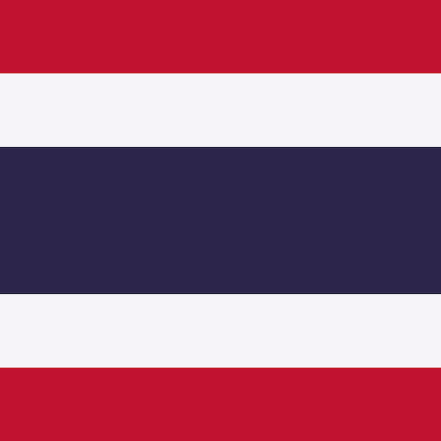 Thailand flag official colors vector illustration