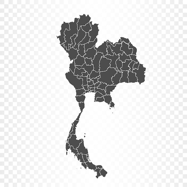 Thailand kaart geïsoleerde weergave