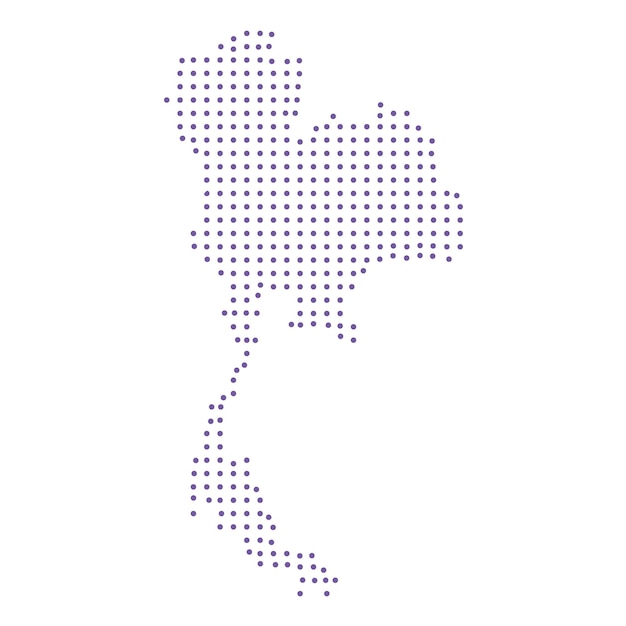 Thailand kaart gestreepte patroon ontwerp paarse cirkel