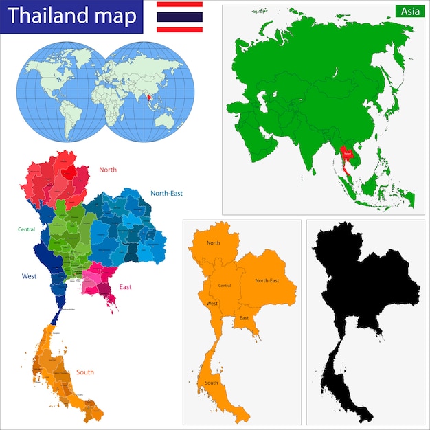 Thailand kaart