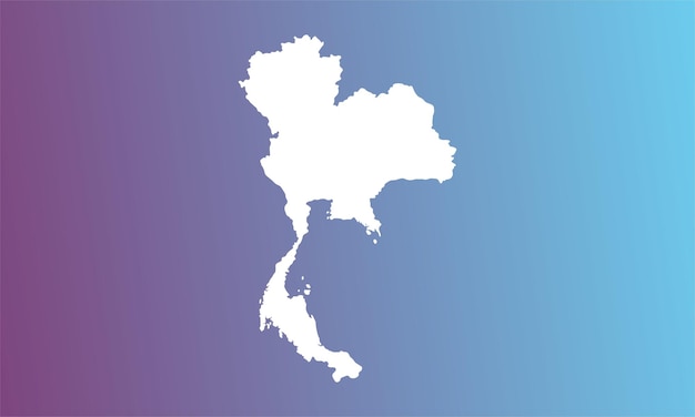 thailand map background with blue and purle gradient