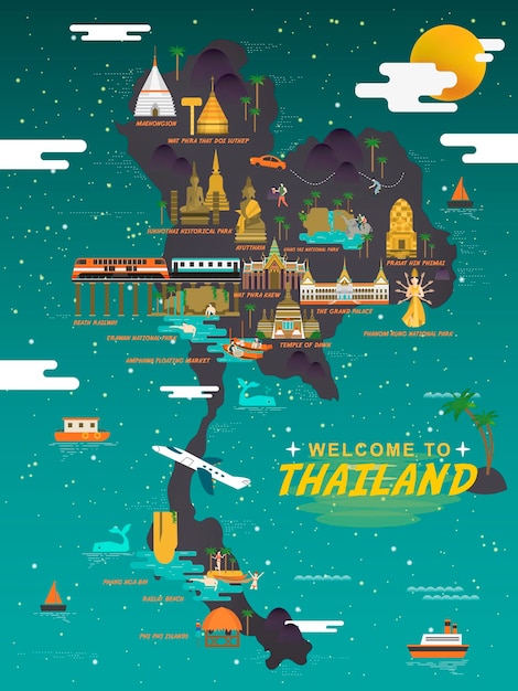 Thailand reis concept poster