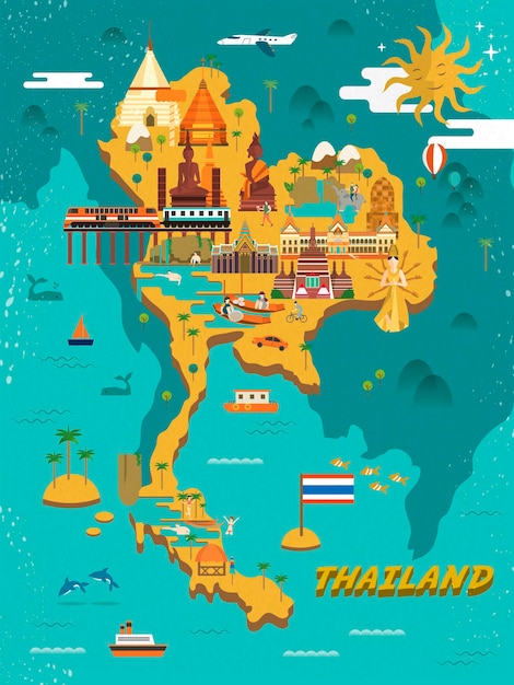 Thailand travel concept poster