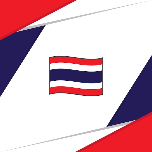 Thailand Vlag Abstracte Achtergrond Ontwerpsjabloon Thailand Onafhankelijkheidsdag Banner Social Media Post Thailand Achtergrond