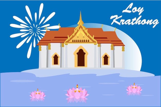 Thais paleis in Loy Krathong-festival