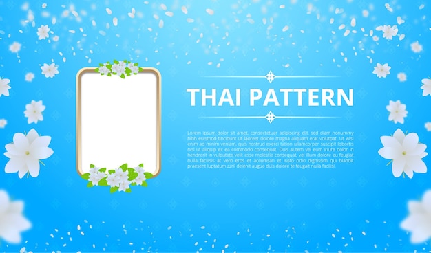 Thaise achtergrond met het concept van de moederdagbanner.