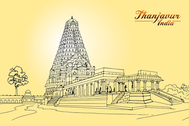 Drawing the Thanjavur Brihadisvara Temple| Timelapse | The A Art's. -  YouTube