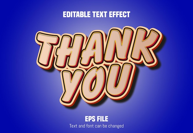 Thank you 3d editable text effect