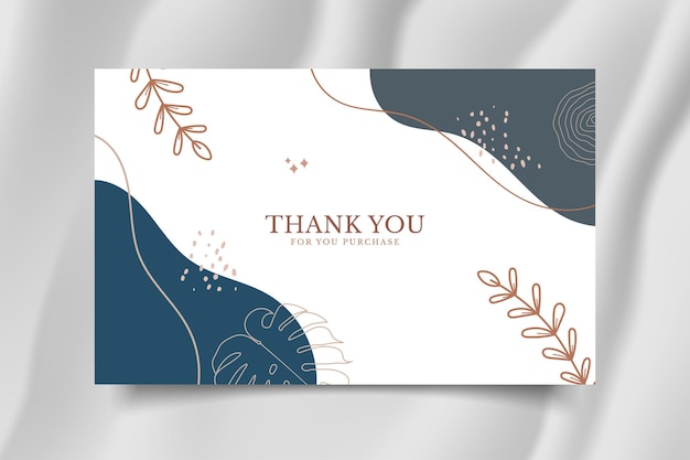 Vector thank you bussiness card template design