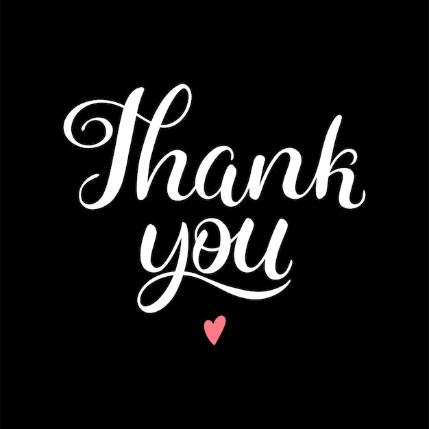 Thank you calligraphy vector illustration