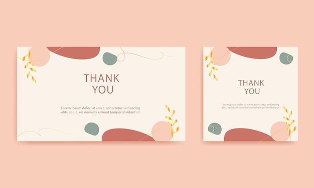 thank you card abstract background