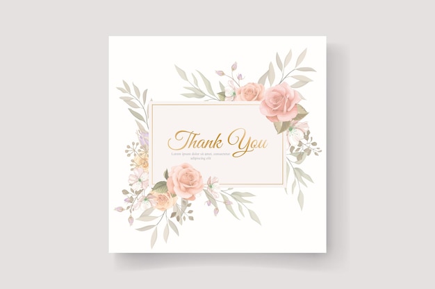 Grazie card design su un tema floreale