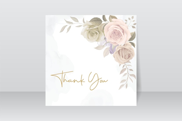 Grazie card design su un tema floreale