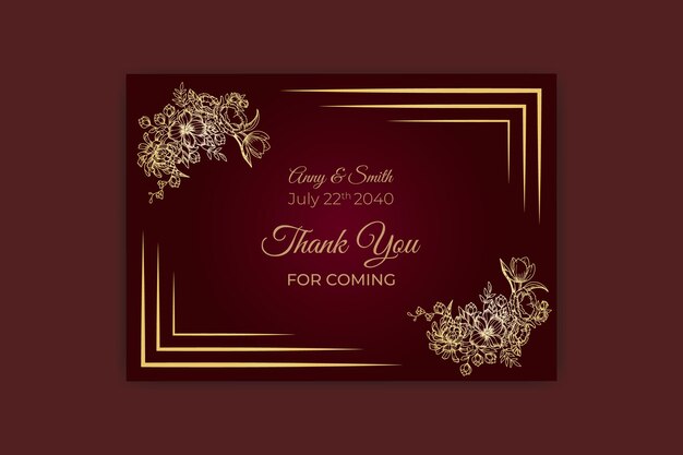 Thank you card label design