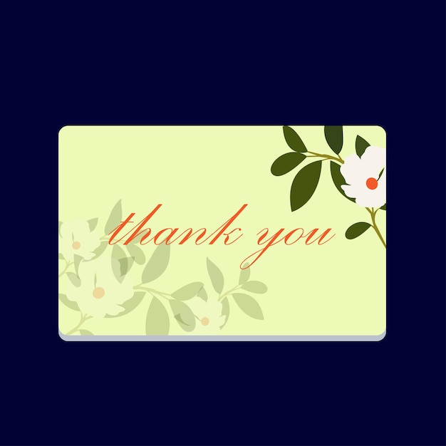 Thank you card simple